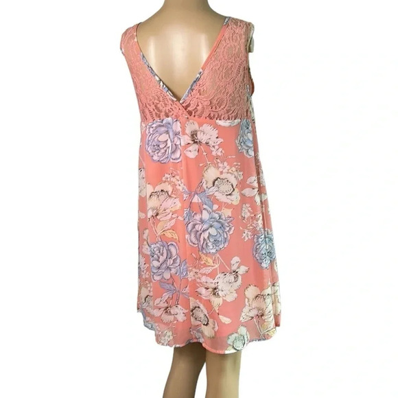 She  & Sky dress,silk,halter,plisse,lace,floral flounce,summer dress,boho,event - Picture 7 of 15